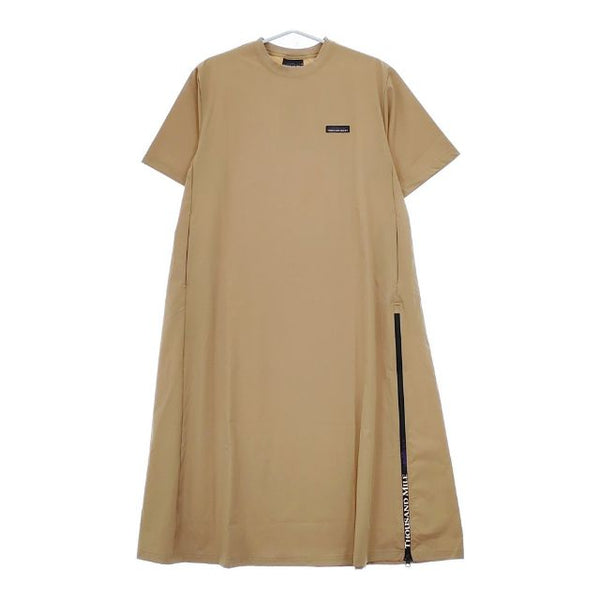 THOUSAND MILE SHORT SLEEVE DRESS 定価13200円 TM241NP00132 ナイロン ワンピース ベージュ レディース サウザンドマイル【中古】5-0528S∞