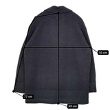 evam eva カシミヤ ワッフルニット E173K119 羽織 カーディガン チャコールグレー レディース エヴァムエヴァ【中古】5-1101T∞