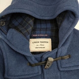 London Tradition/NIMES 別注 イングランド製 サイズ34 ショート丈 ダッフルコート ブルー レディース ロンドントラディション/ニーム【中古】5-1101T∞