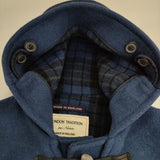 London Tradition/NIMES 別注 イングランド製 サイズ34 ショート丈 ダッフルコート ブルー レディース ロンドントラディション/ニーム【中古】5-1101T∞