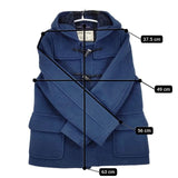 London Tradition/NIMES 別注 イングランド製 サイズ34 ショート丈 ダッフルコート ブルー レディース ロンドントラディション/ニーム【中古】5-1101T∞