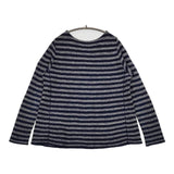45R/45rpm インディゴギマボーダーテントTシャツ 定価35000円 ニット ネイビー レディース フォーティーファイブアールピーエム【中古】5-0821M∞
