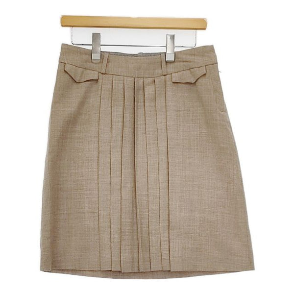 45R/45rpm プリーツ ウール スカート ベージュ レディース フォーティーファイブアールピーエム【中古】5-1029T∞