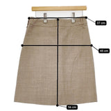 45R/45rpm プリーツ ウール スカート ベージュ レディース フォーティーファイブアールピーエム【中古】5-1029T∞