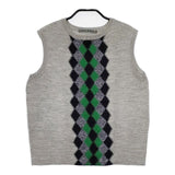 umii 908/45R/45rpm ウールジャガードベスト 女の子 ノースリーブニット ベスト グレー レディース ウミフォーティーファイブアールピーエム【中古】5-1029T∞