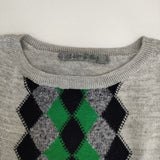 umii 908/45R/45rpm ウールジャガードベスト 女の子 ノースリーブニット ベスト グレー レディース ウミフォーティーファイブアールピーエム【中古】5-1029T∞