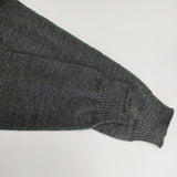 pas de calais ウールシルク 切替 セーター ニット グリーン チャコールグレー レディース パドカレ【中古】5-1019T∞