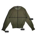 homspun 131-6966 コットン カーディガン カーキ レディース ホームスパン【中古】5-0821M∞