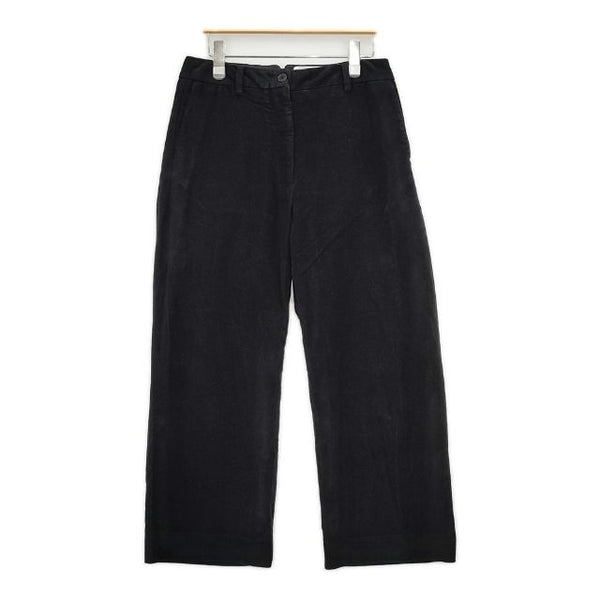 YAECA 13677 ベロア コットン モールスキン パンツ ブラック レディース ヤエカ【中古】5-1029T∞
