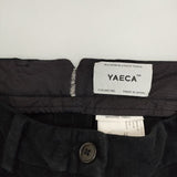 YAECA 13677 ベロア コットン モールスキン パンツ ブラック レディース ヤエカ【中古】5-1029T∞