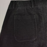 YAECA 13677 ベロア コットン モールスキン パンツ ブラック レディース ヤエカ【中古】5-1029T∞