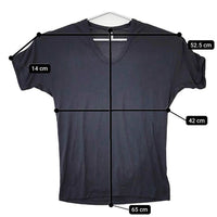 NO CONTROL AIR 製品染め モダール リヨセル 半袖Ｔシャツ カットソー ネイビー レディース ノーコントロールエアー【中古】5-0528S∞