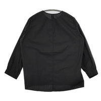 NO CONTROL AIR ノーカラー 長袖 コットン 製品洗い ブラウス シャツ ブラック レディース ノーコントロールエアー【中古】5-0821M∞