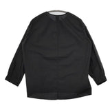 NO CONTROL AIR ノーカラー 長袖 コットン 製品洗い ブラウス シャツ ブラック レディース ノーコントロールエアー【中古】5-0821M∞