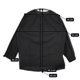 NO CONTROL AIR ノーカラー 長袖 コットン 製品洗い ブラウス シャツ ブラック レディース ノーコントロールエアー【中古】5-0821M∞