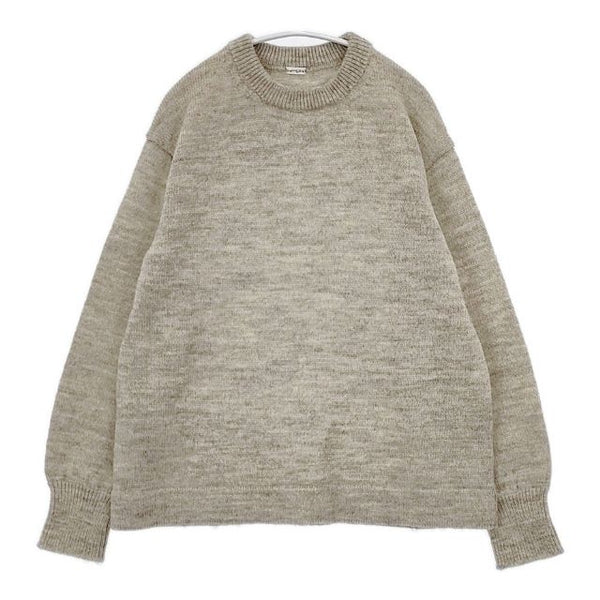 homspun 232-7906 シェットランドプルオーバー ウール セーター ニット ベージュ レディース ホームスパン【中古】5-1101T∞