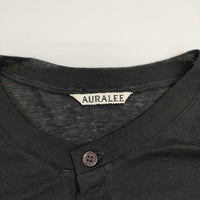 AURALEE A9SC01HF コットン ハイゲージシアーリブクルーネック カーディガン ブラック レディース オーラリー【中古】5-0821M∞