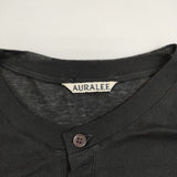 AURALEE A9SC01HF コットン ハイゲージシアーリブクルーネック カーディガン ブラック レディース オーラリー【中古】5-0821M∞