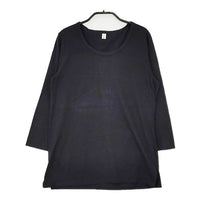 homspun 122-6898 コットン 長袖Ｔシャツ カットソー ロンＴ ブラック レディース ホームスパン【中古】5-0602M∞