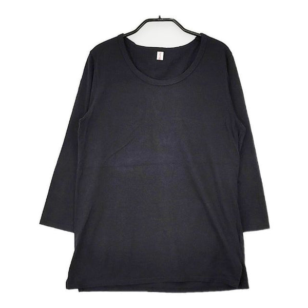 homspun 122-6898 コットン 長袖Ｔシャツ カットソー ロンＴ ブラック レディース ホームスパン【中古】5-0602M∞