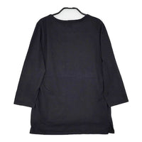 homspun 122-6898 コットン 長袖Ｔシャツ カットソー ロンＴ ブラック レディース ホームスパン【中古】5-0602M∞