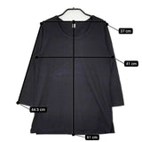 homspun 122-6898 コットン 長袖Ｔシャツ カットソー ロンＴ ブラック レディース ホームスパン【中古】5-0602M∞