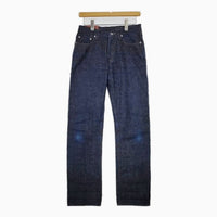 homspun 122-3216 ジーンズ コットン サイズM デニムパンツ ネイビー レディース ホームスパン【中古】5-0821G∞