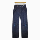 homspun 122-3216 ジーンズ コットン サイズM デニムパンツ ネイビー レディース ホームスパン【中古】5-0821G∞