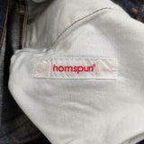 homspun 122-3216 ジーンズ コットン サイズM デニムパンツ ネイビー レディース ホームスパン【中古】5-0821G∞