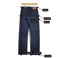 homspun 122-3216 ジーンズ コットン サイズM デニムパンツ ネイビー レディース ホームスパン【中古】5-0821G∞