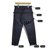 NO CONTROL AIR テーパード コットン indigo dye ジーンズ デニムパンツ ネイビー レディース ノーコントロールエアー【中古】5-0821G∞