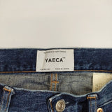 YAECA 6-12U スリムテーパード USED NAVY コットン ジーンズ デニムパンツ ネイビー レディース ヤエカ【中古】5-0821G∞