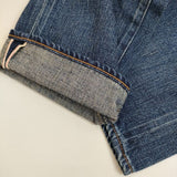 YAECA 6-12U スリムテーパード USED NAVY コットン ジーンズ デニムパンツ ネイビー レディース ヤエカ【中古】5-0821G∞