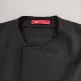 a. IOJK-14A511 ウール ピン付き ノーカラージャケット ブラック レディース エードット【中古】5-1029T∞