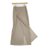 JURGEN LEHL J0191KS011 ウールシルク ニット ロングスカート ベージュ レディース ヨーガンレール【中古】5-1029T∞