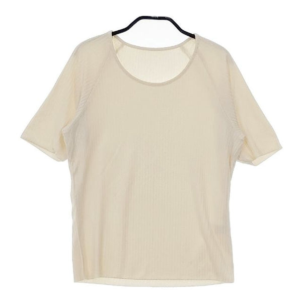 JURGEN LEHL J0171UB402 シルク リブ 半袖Ｔシャツ カットソー オフホワイト レディース ヨーガンレール【中古】5-0528S∞