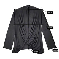 JURGEN LEHL  J0134UB903 シルク 長袖Ｔシャツ カットソー ロンＴ チャコールグレー レディース ヨーガンレール【中古】5-0602M∞