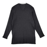 JURGEN LEHL J0154UB501 ウール リブ 長袖Ｔシャツ カットソー ロンＴ チャコールグレー レディース ヨーガンレール【中古】5-1029T∞