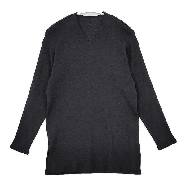 JURGEN LEHL J0154UB501 ウール リブ 長袖Ｔシャツ カットソー ロンＴ チャコールグレー レディース ヨーガンレール【中古】5-1029T∞