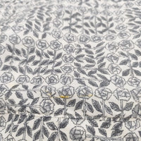 mina perhonen tambourine laiva bag 刺繍 水色レザーハンドル aas9271 トートバッグ グレー ミズイロ レディース ミナペルホネン【中古】5-0603G◎