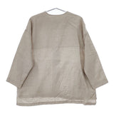 nest Robe 01201-1439 リネン ノーカラージャケット ベージュ レディース ネストローブ【中古】5-0601M∞