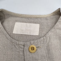 nest Robe 01201-1439 リネン ノーカラージャケット ベージュ レディース ネストローブ【中古】5-0601M∞