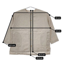 nest Robe 01201-1439 リネン ノーカラージャケット ベージュ レディース ネストローブ【中古】5-0601M∞