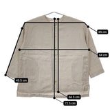 nest Robe 01201-1439 リネン ノーカラージャケット ベージュ レディース ネストローブ【中古】5-0601M∞