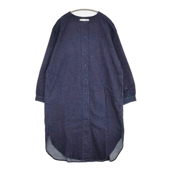 kiitos キイトス デニム シャツワンピ コットン ワンピース ネイビー レディース【中古】5-0915M∞