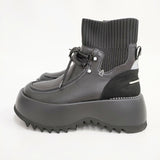 VEGE ベジ BIG FOOT 厚底 定価35200円 ブーツ ブラック レディース【中古】5-0603G◎