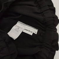 ENFOLD FULL ELASTIC TROUSERS 300GS931-1970 ポリエステル イージー パンツ ブラック レディース エンフォルド【中古】5-0915G∞