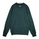 Barbour 1902385 Vネック エルボーパッチ サイズS セーター ニット グリーン メンズ バブアー【中古】5-0928T△