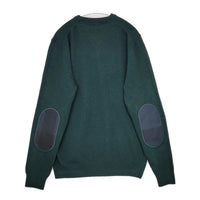 Barbour 1902385 Vネック エルボーパッチ サイズS セーター ニット グリーン メンズ バブアー【中古】5-0928T△