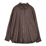 N.O.R.C フラノストレッチレギュラーシャツ 長袖シャツ ブラウン レディース ノーク【中古】5-1019T∞